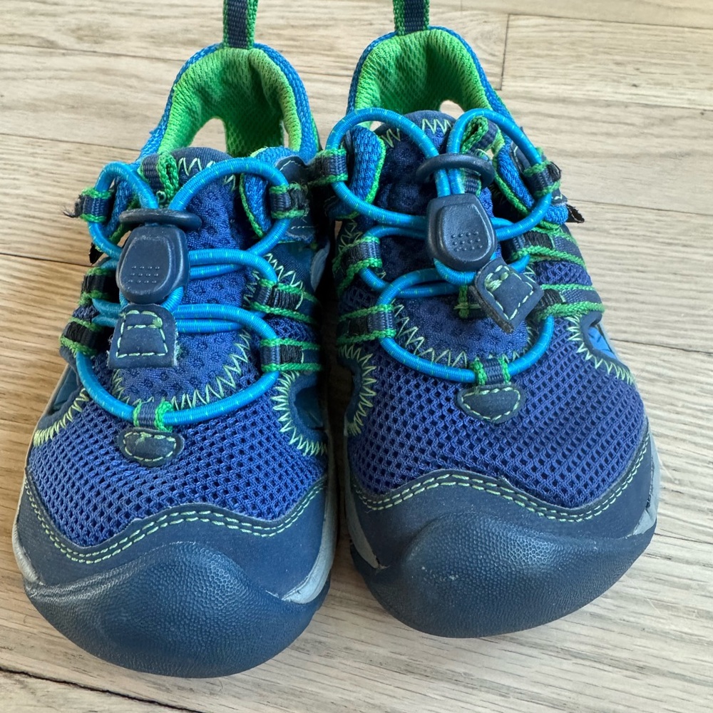 Teva Blue and Green Sneakers with Bungee Lace System